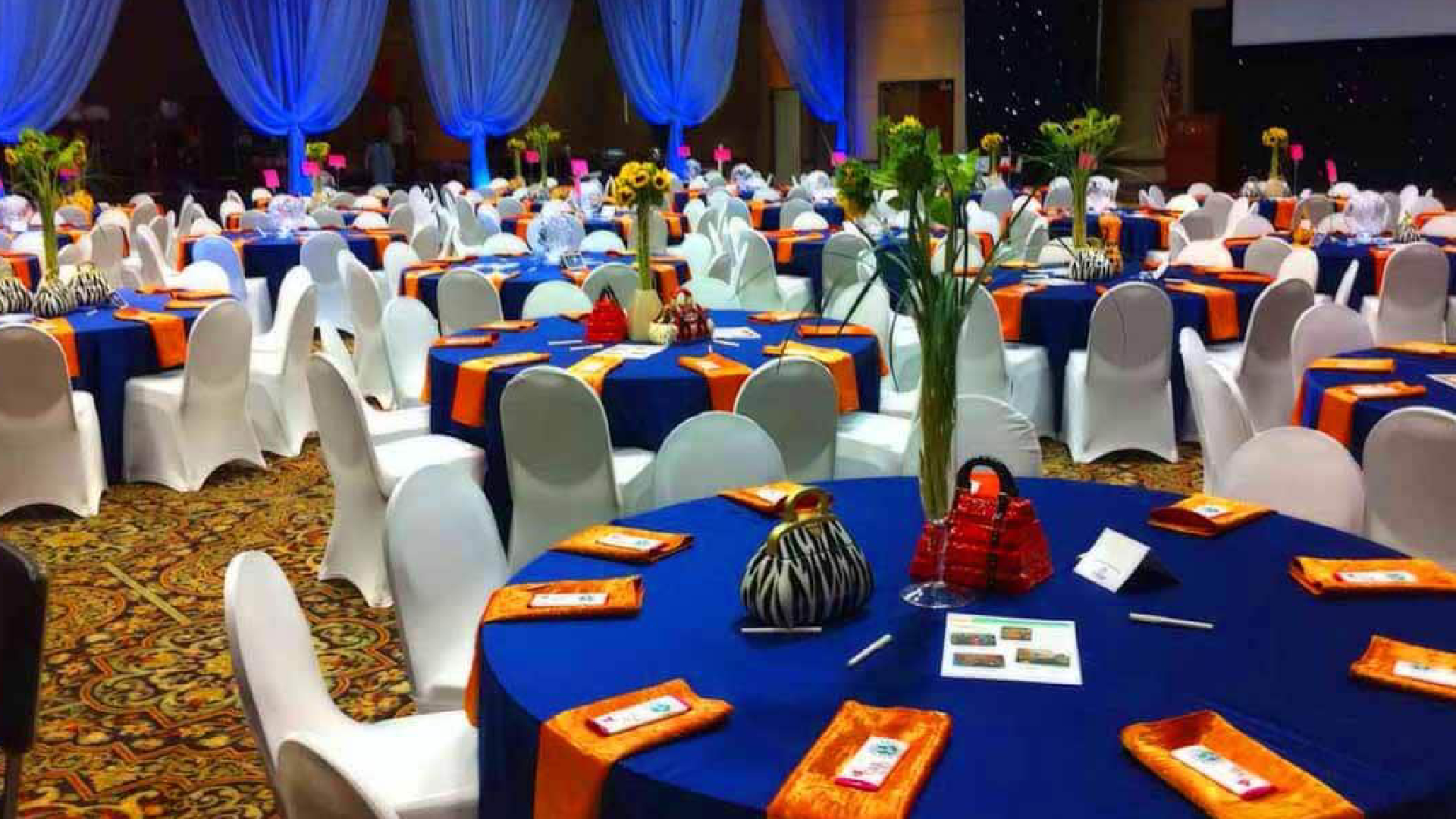 Elegant vegetarian catering setup